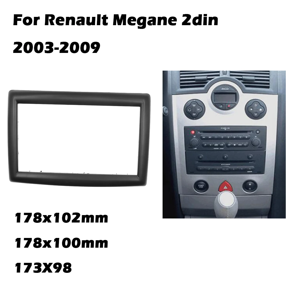 

Double Din Car DVD Frame for RENAULT Megane II 2003-2009 Adapter Stereo Fascia Dash Panel Mount Tirm Kit 2 Din Radio Bezel Cover
