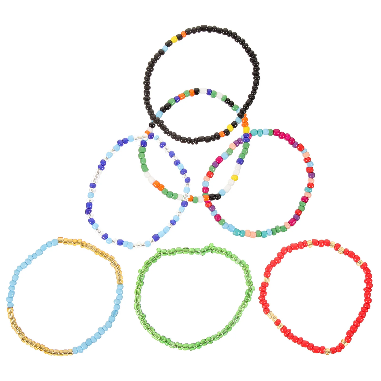 

7 Pcs Beaded Ankle Bracelets Women Beach Anklet Anklets Womens Stackable Jewelry