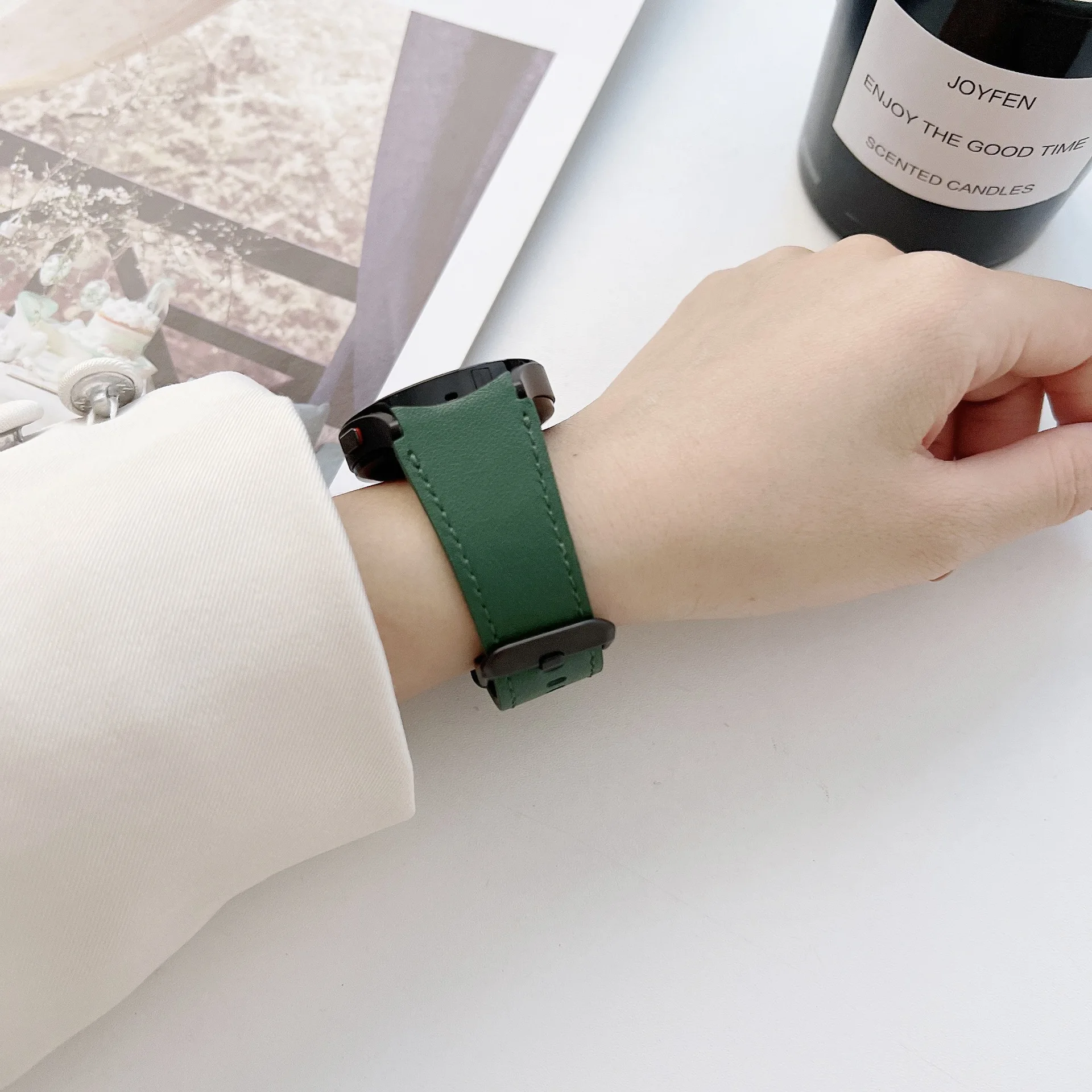 

Ремешок кожаный для Samsung Galaxy Watch 4 classic, браслет для смарт-часов, 44 мм 40 мм, 46 мм 42 мм