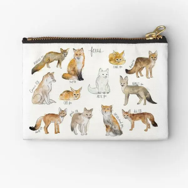 

Foxes Zipper Pouches Wallet Bag Coin Small Socks Pocket Key Underwear Storage Panties Women Pure Money Cosmetic Men Packaging