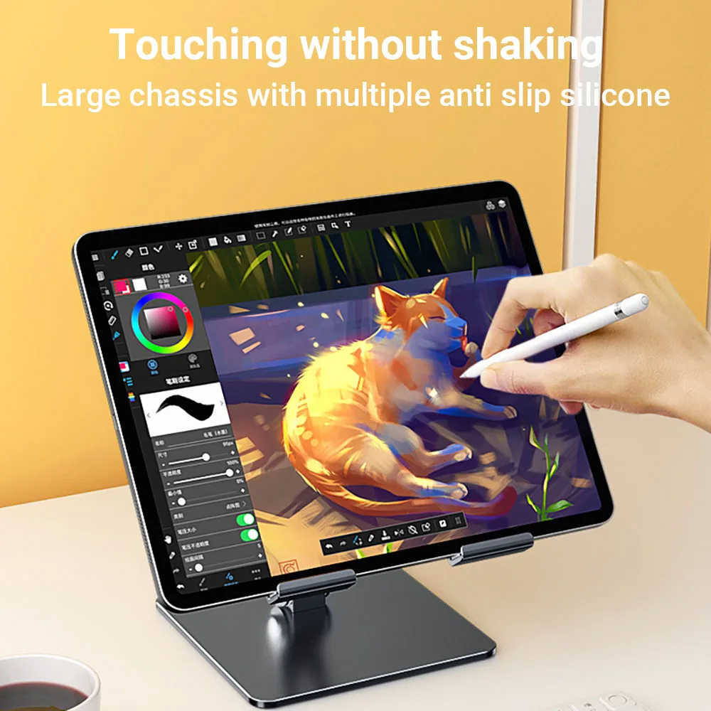 Фото Настольная подставка-держатель для планшетов iPad Air M4 M3 M2 M1, Xiaomi Pad 6 Pro 6S, Kindle 9 10 11 12.9 13 дюймов, регулируемая, для рабочего стола №5