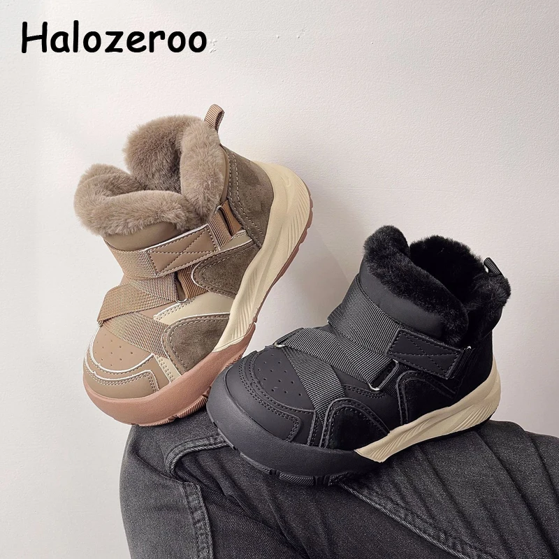 

Детские зимние ботинки из натуральной кожи, на меху