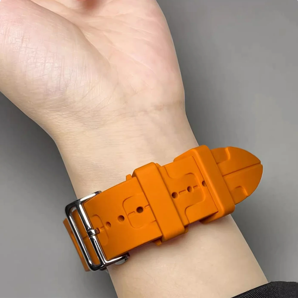 Ремешок Kilim Single Tour для Apple Watch 4642 мм Ultra 3 49 мм, силиконовый браслет Iwatch 10, 11 9 8 7 4445 мм SE 321 3840 мм Correa (art.: 3920d46cfbccb) - 3920d46cfbccb