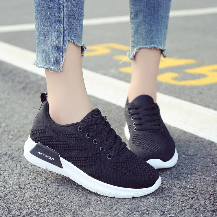 

New shoes for women, women's lace UPS, casual running shoes, flat sole shoes