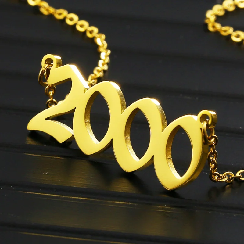 Ожерелья из нержавеющей стали с цифрами для женщин, подвески с арабскими цифрами, персонализированные ювелирные изделия, подарки оптом