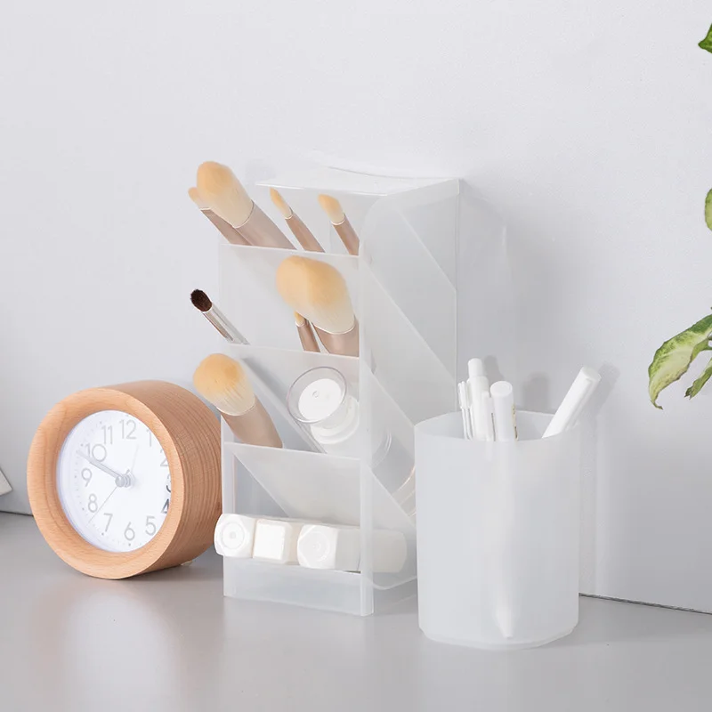 

Multifunctional Creative Desktop Organizer Pen Holder Makeup Storage Box School Office Accessories Stationery Organizers