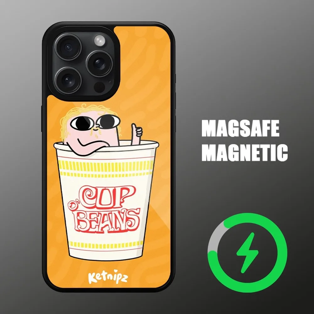 Ketnipz Мультяшный Магнитный Беспроводной Чехол Для Телефона Iphone 11/12/13/14/15 Pro Max Plus С