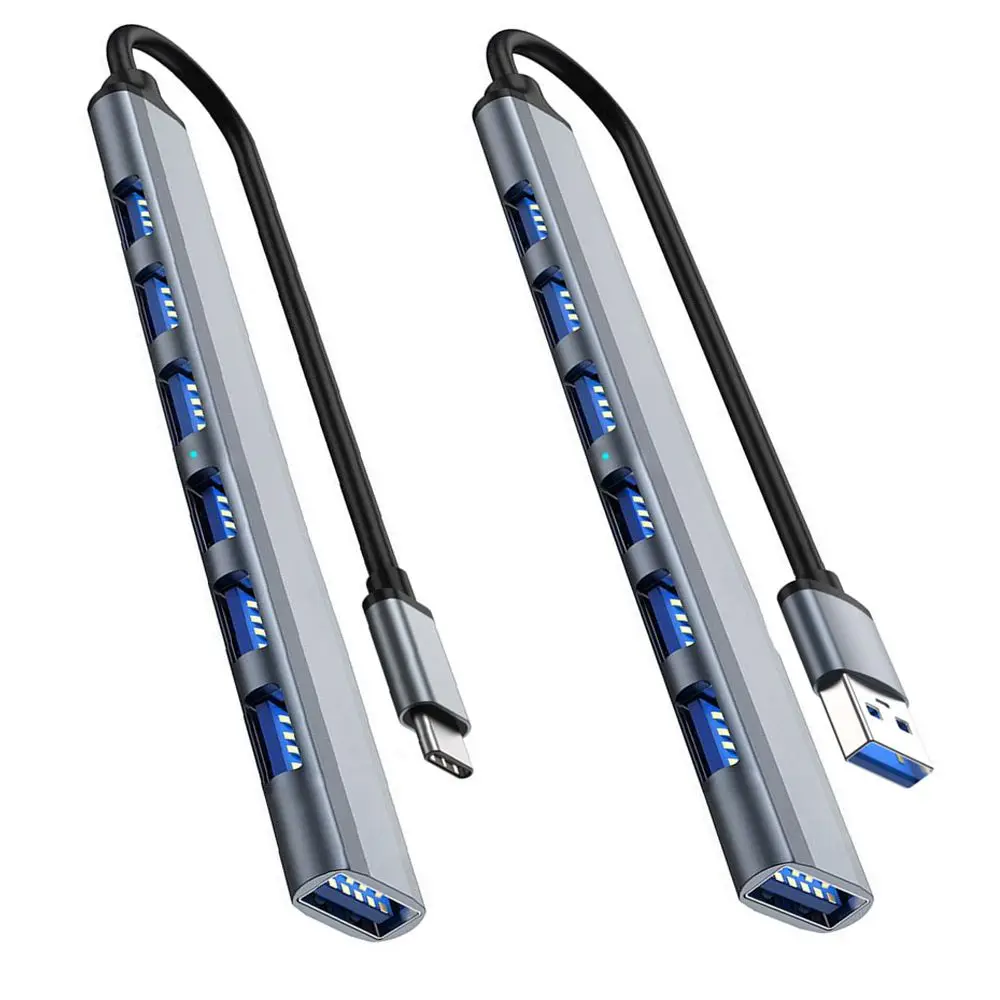 

1 шт., адаптер USB 3,0 с 7 портами типа C