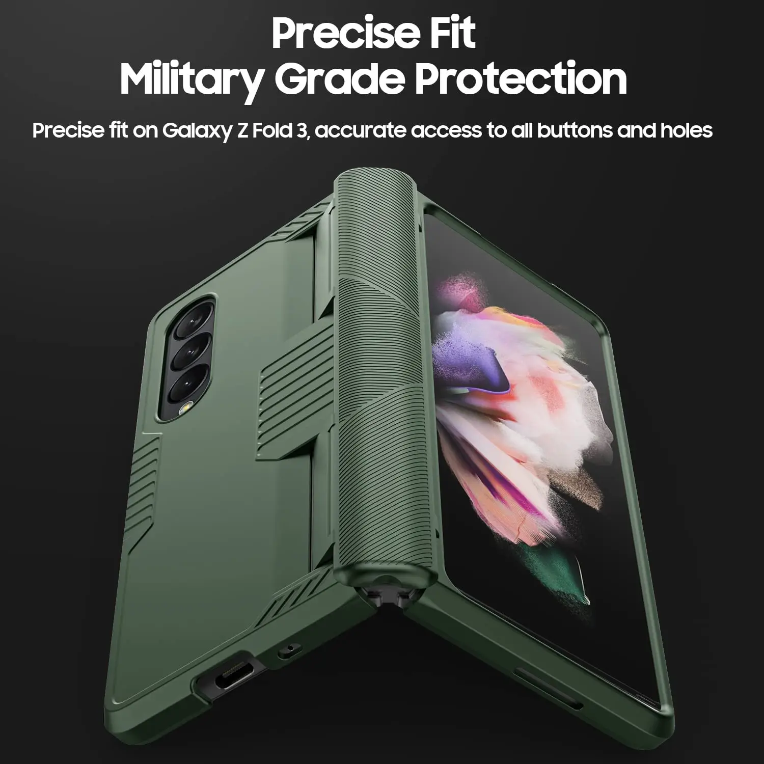 rugged cover for samsung galaxy z fold 3 case semi automatic hinge protective heavy duty anti fall case for galaxy z fold 3 free global shipping