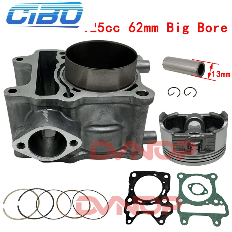 

Комплект цилиндров с большим отверстием 62 мм для 4-тактного двигателя Honda Lead125 WW Pcx125 Click125i Forza 125 52,4 мм 12100-KZR-600