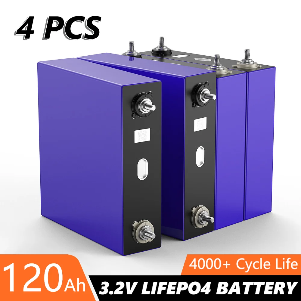 

4PCS High Quality CATL Lifepo4 Cell 3.2V 120Ah Rechargeable Lithium Ion Battery Deep Lifecycles for EV/RV/boat/solar