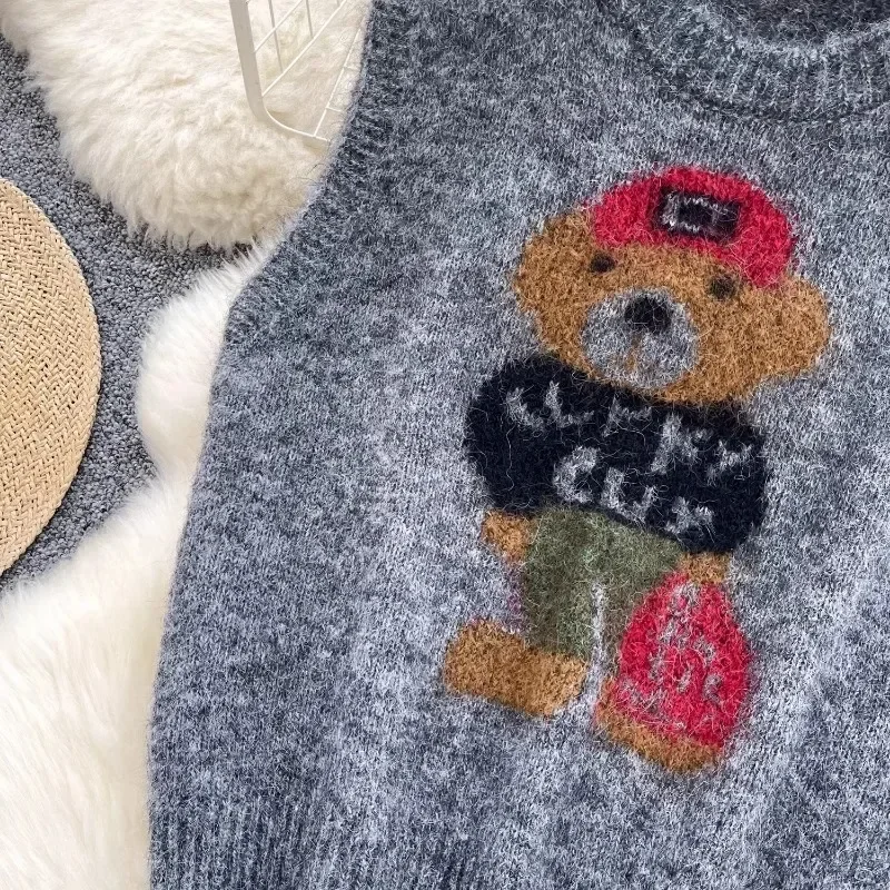 Корейский шикарный Повседневный вязаный свитер без рукавов жилет японская Милая