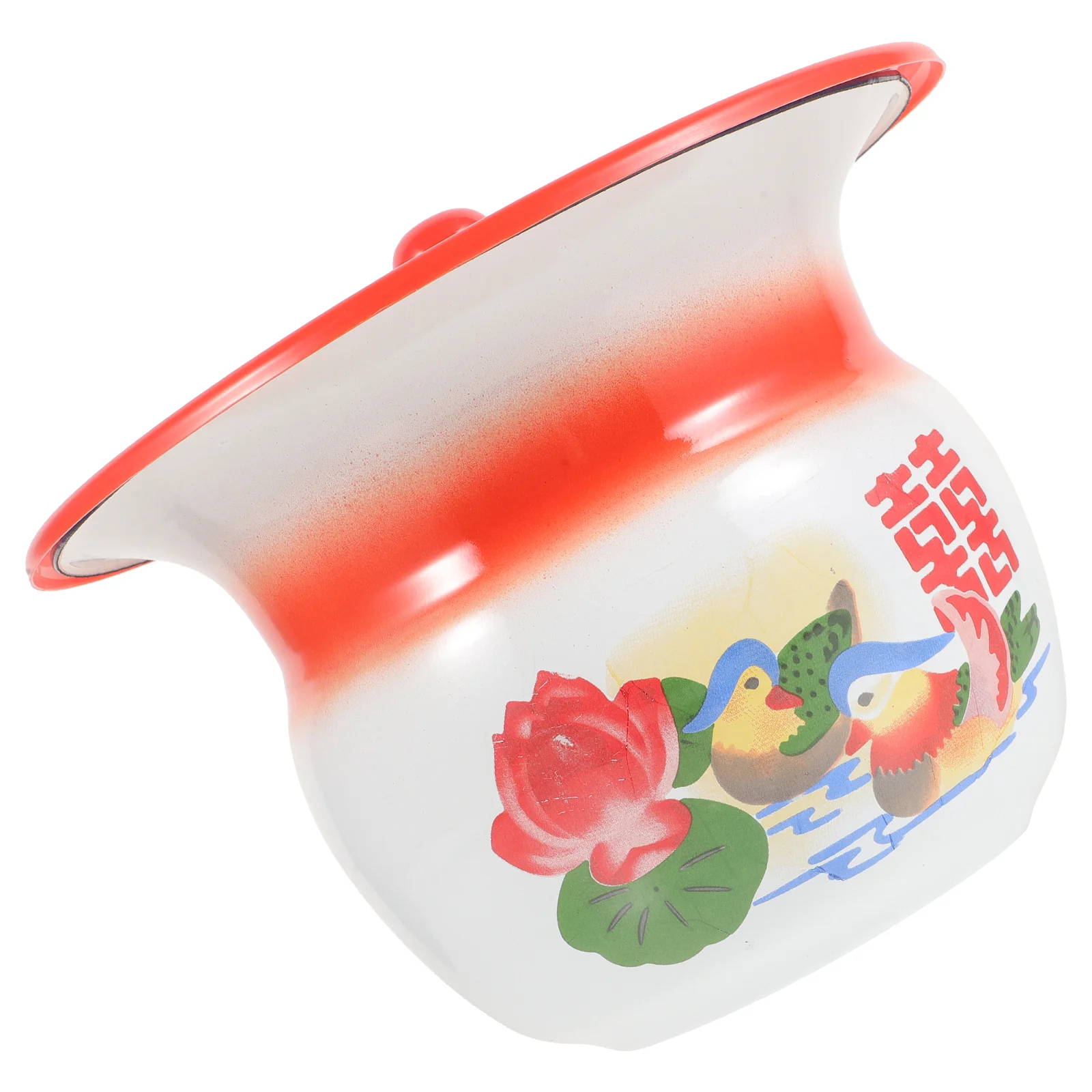 

Kids Chamber Pot Home Bedroom Urinal Old-fashioned Spittoon Pot with Cover