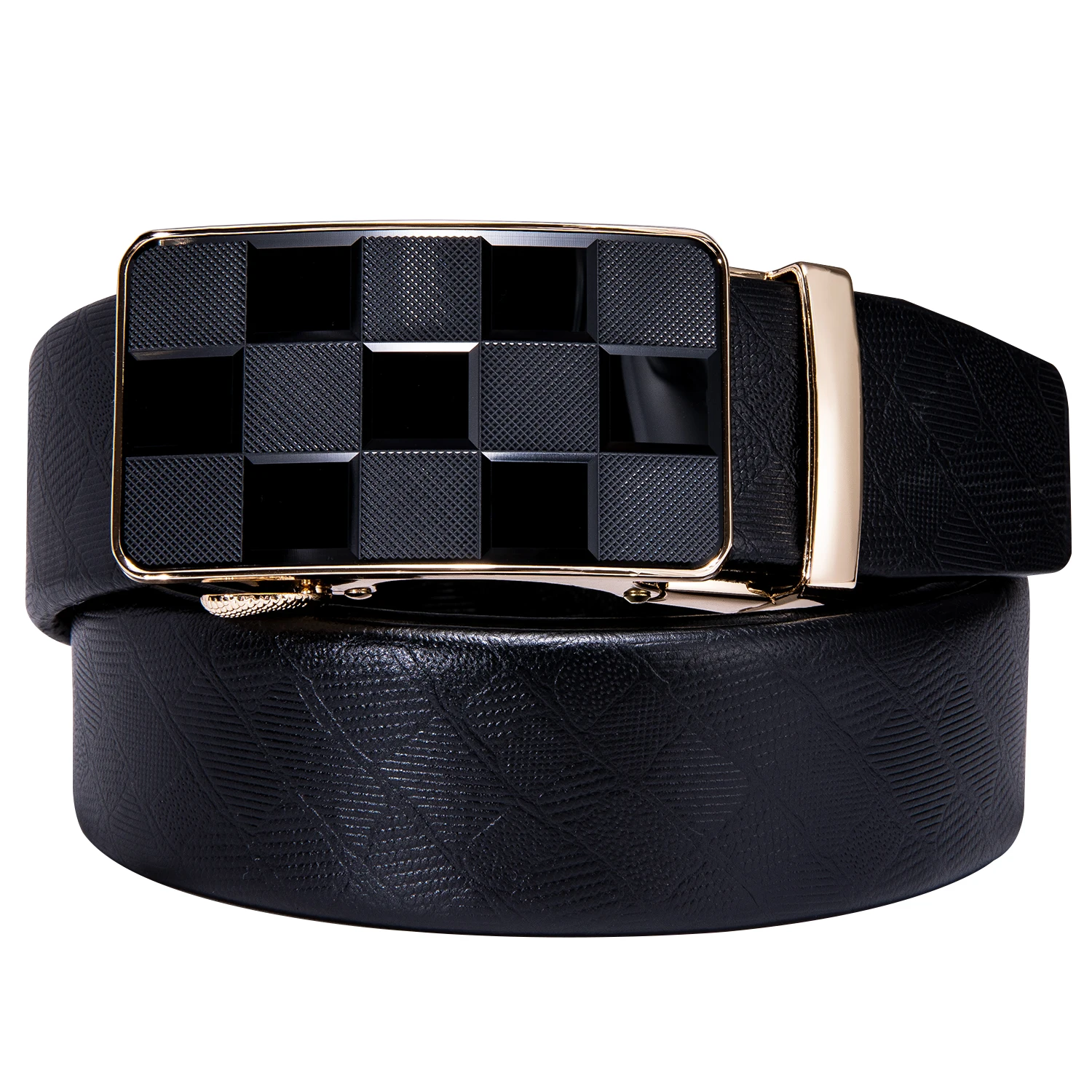 2023 Dubulle Mens Metal Automatic Buckle Leather Belt Brand High Quality Luxury Belts for Men Famous Work Business Black Strap