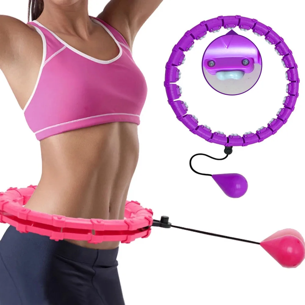 

New Style Smart Weighted Sport Massage Hoop Weight Loss 24 Detachable Fitness Massage Hoops