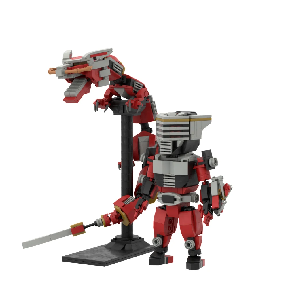 

MOC Mecha Series Dragon Knight (Self Designed) Building Blocks Kit For Kamen Ridered Robot Bricks Toy For Children Birthday Gift