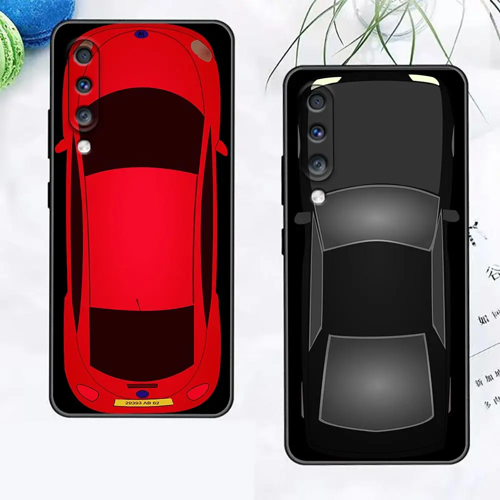 

Cartoon Model Of Sports Car Vehicle Case For Samsung A90 A80 A70 A70S A60 A50 A40 A30 A30S A20S A20E A10 A10E A9 A8 Black Cover
