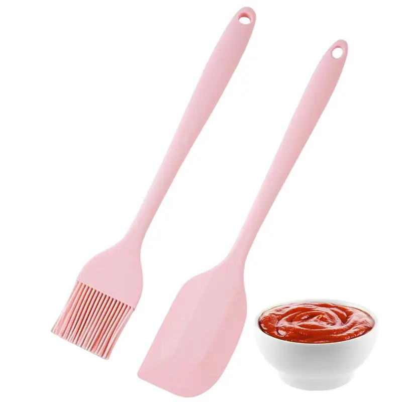 

Cooking Brush Scraper Silicone Pancake Brush Scraper Temperature Resistant Pancake Brush Household BBQ Baking Oil Brush For