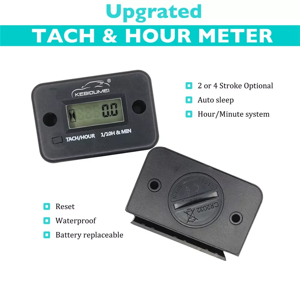 

In Stock Motorcycle Engine tach Hour Meter guage12v LCD Display Car Motor Boat Digital Tachometer For Moto Accessories Wholesale