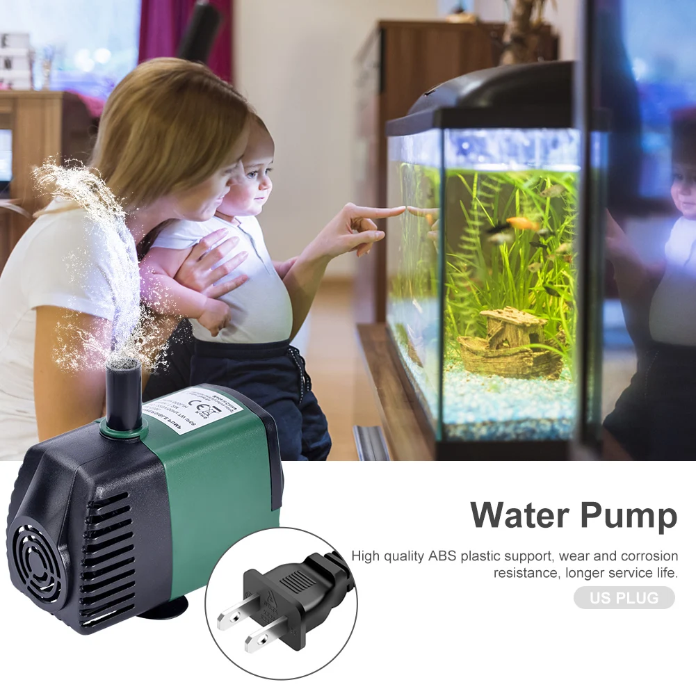 Погружной аквариум бесшумная помпа 600 л/ч для ландшафтного пруда водяного