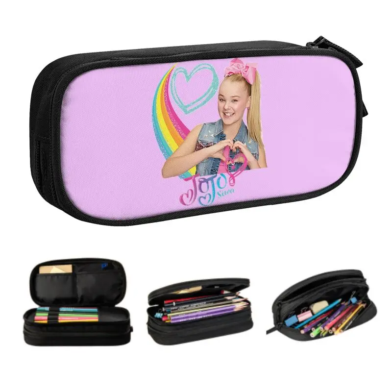 

Korean JoJo Singer Siwa Collage Actress Pencil Cases for Boys Gilrs Custom Large Capacity Pen Box Bag School Accessories