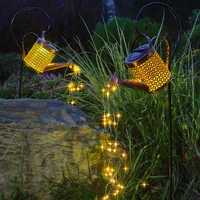 Outdoor Solar LED Light Watering Can Sprinkles Fairy Shower Waterproof Lantern Kettle Lamp Installed Light String Garden Decor