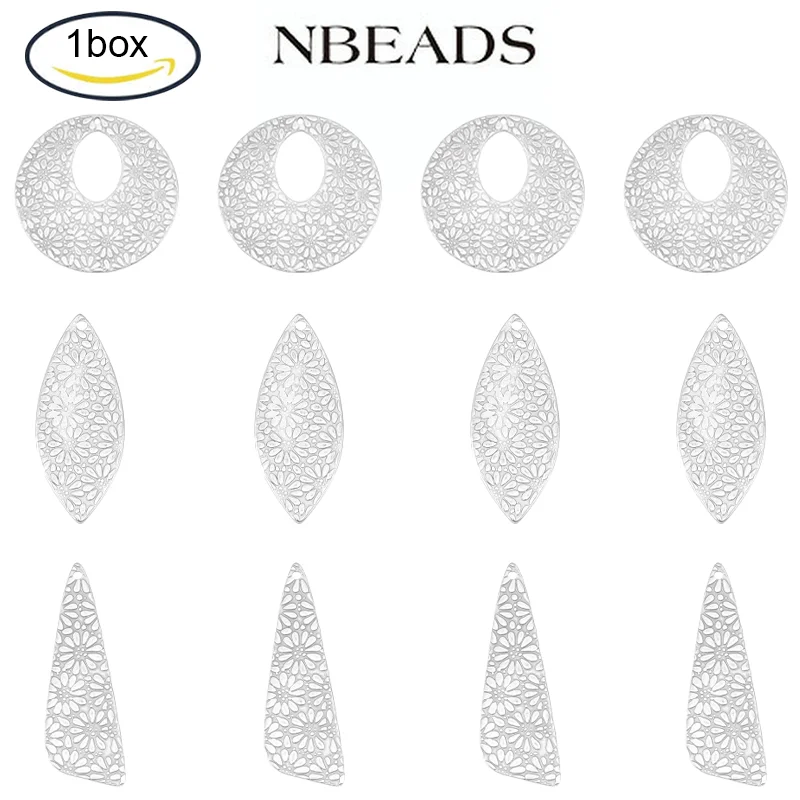 

1 коробка, подвески с цветочным рисунком, искусственные гипоаллергенные металлические подвески для телефона