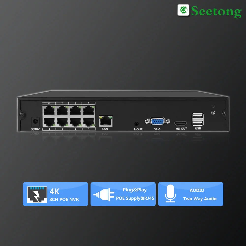 

Seetong TS8108D 8CH 4K PoE NVR