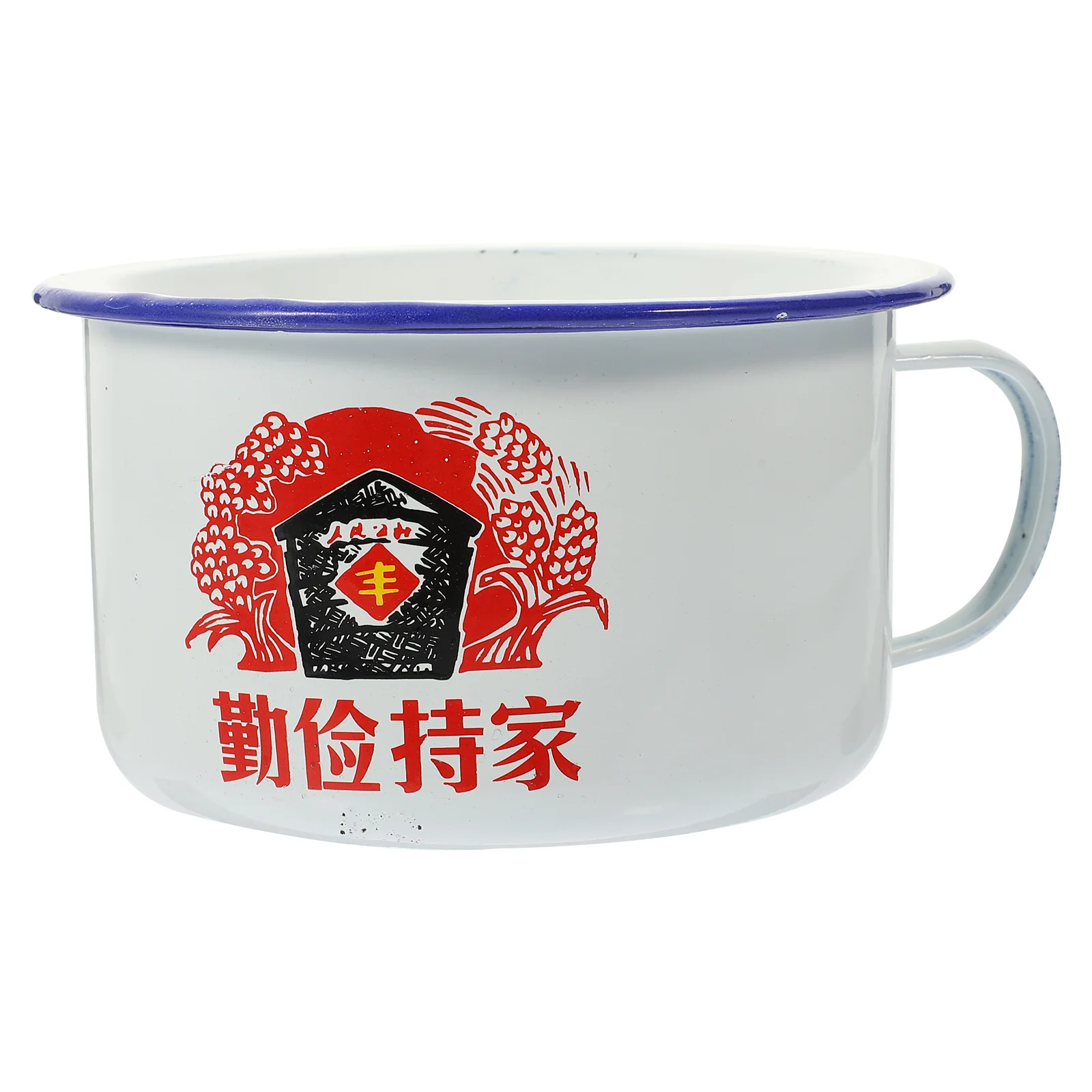 

Bowl Enamel Mug Noodle Soup Coffee Cup Ramenfood Basin Enamelware Storage Vegetables Mixing Baking Cooking Egg Beating Pan Kanne