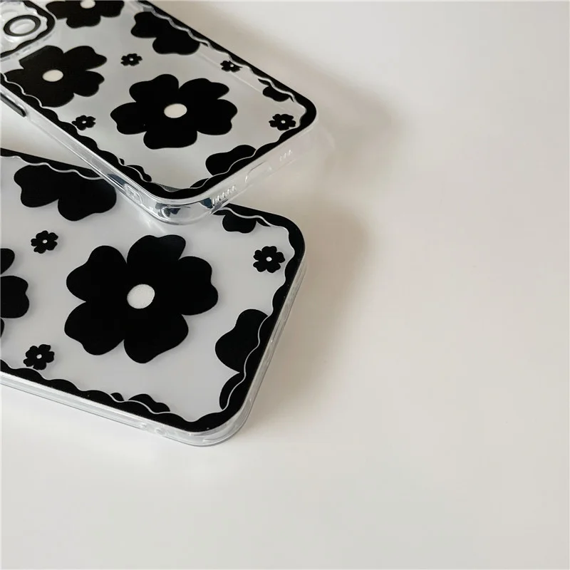 Мягкий силиконовый прозрачный цветочный чехол модный и милый подходит для iPhone 11