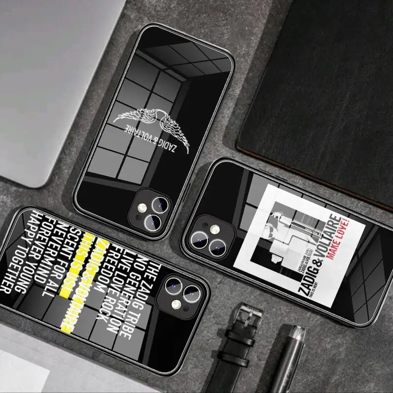 

For iPhone 13 Zadig V Phone Case Tempered Glass For iPhone 13 11 12 Pro XR XS MAX 8 X 7 Plus SE 2020 12 13Pro Max Mini Covers