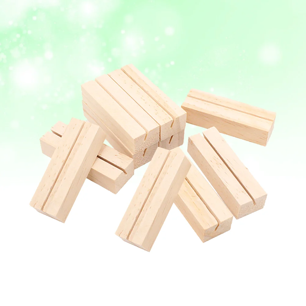 

10 Wood Table Holders Rustic Place Holders Wedding Name Memo Clip Holder Stand Picture Note Clips Wooden Korean stationery