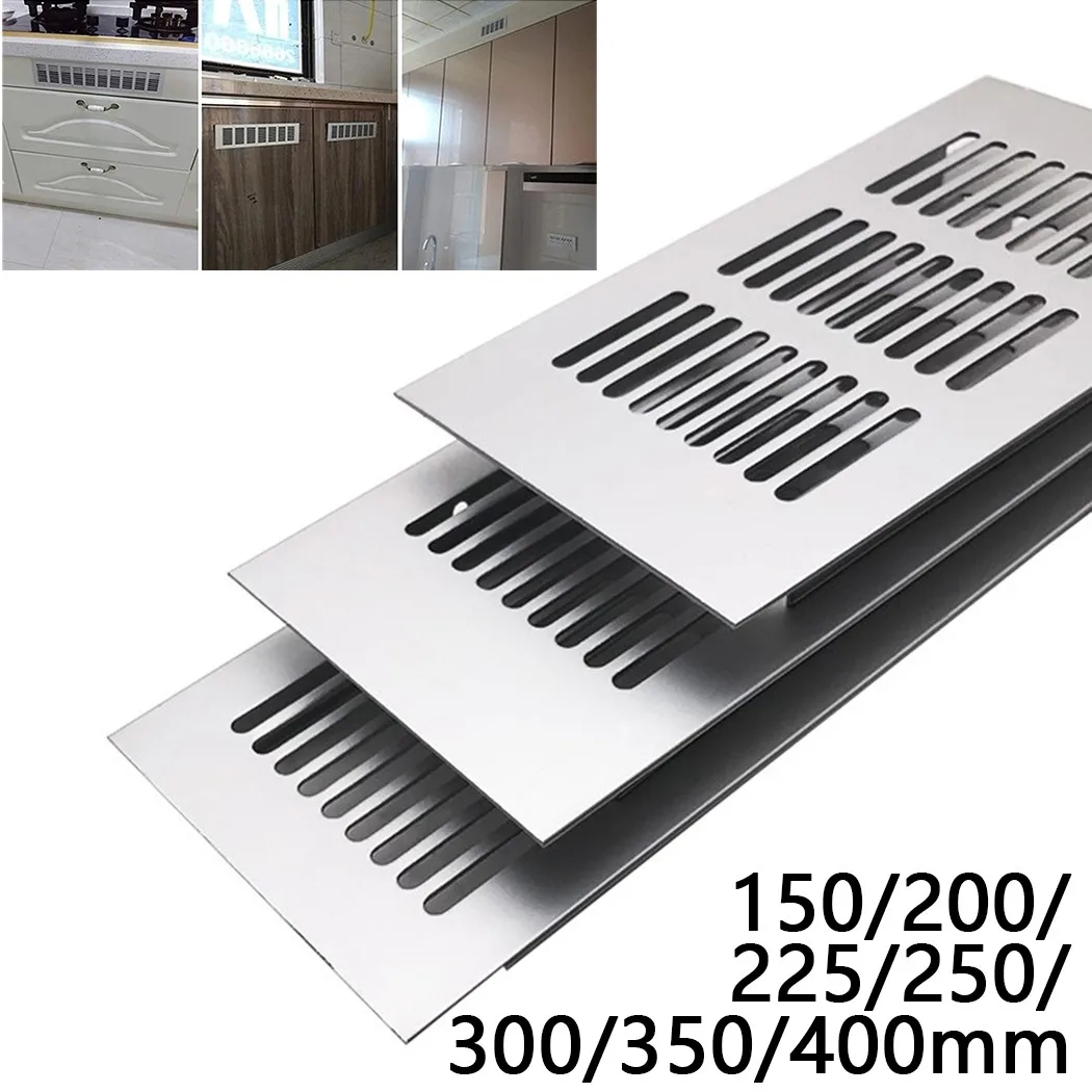 

80mm Wide Vents Perforated Sheet Aluminum Alloy Air Vent For Wardrobes Cabinets Cupboard Ventilation Grille Vents Louvred Grill