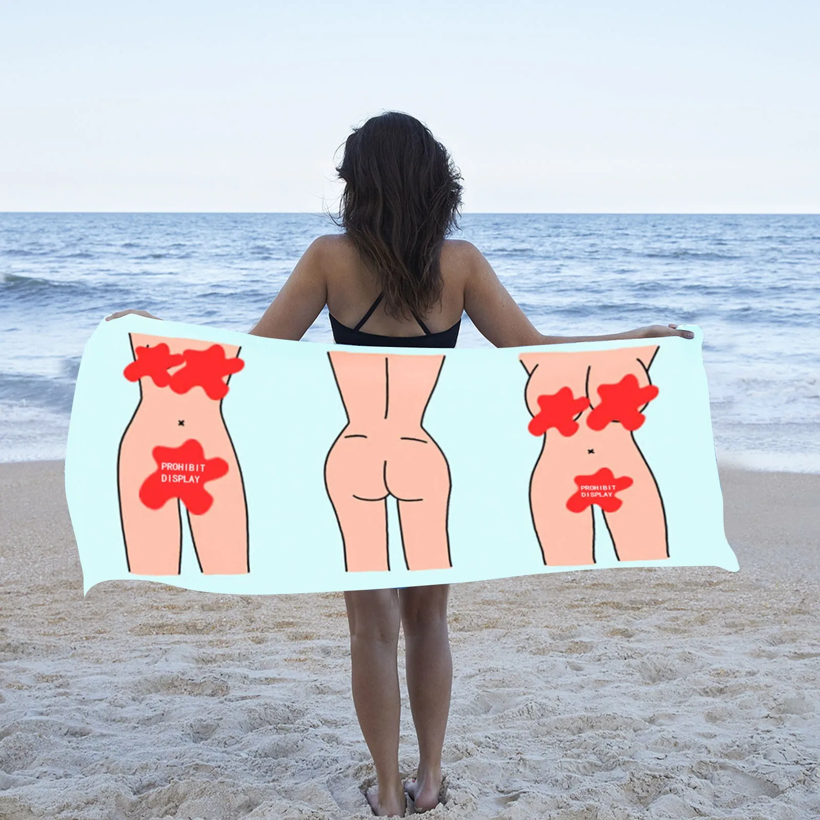 Креативное модное забавное пляжное полотенце с принтом для взрослых мягкое