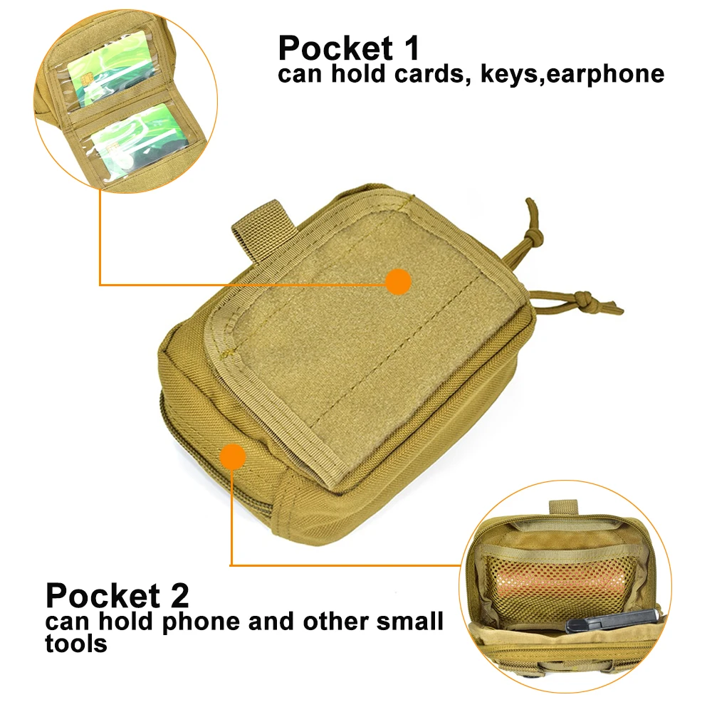 tactical molle utility pouch medical bag outdoor emergency bag hunting military edc pouch phone holder bag for hiking camping free global shipping