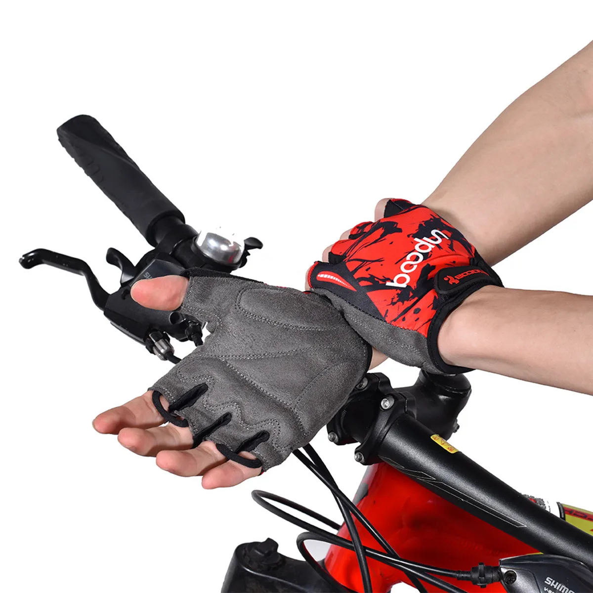 

Kids Breathable Half Finger Gloves Bicycle Gloves Elastic Non-slip Shockproof Child Kid Bike Gloves Outdoor Riding Equipment