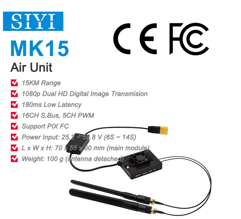 SIYI MK32 HM30 MK15 воздушный блок с широким диапазоном Full HD 1080p передача изображения SBUS PWM