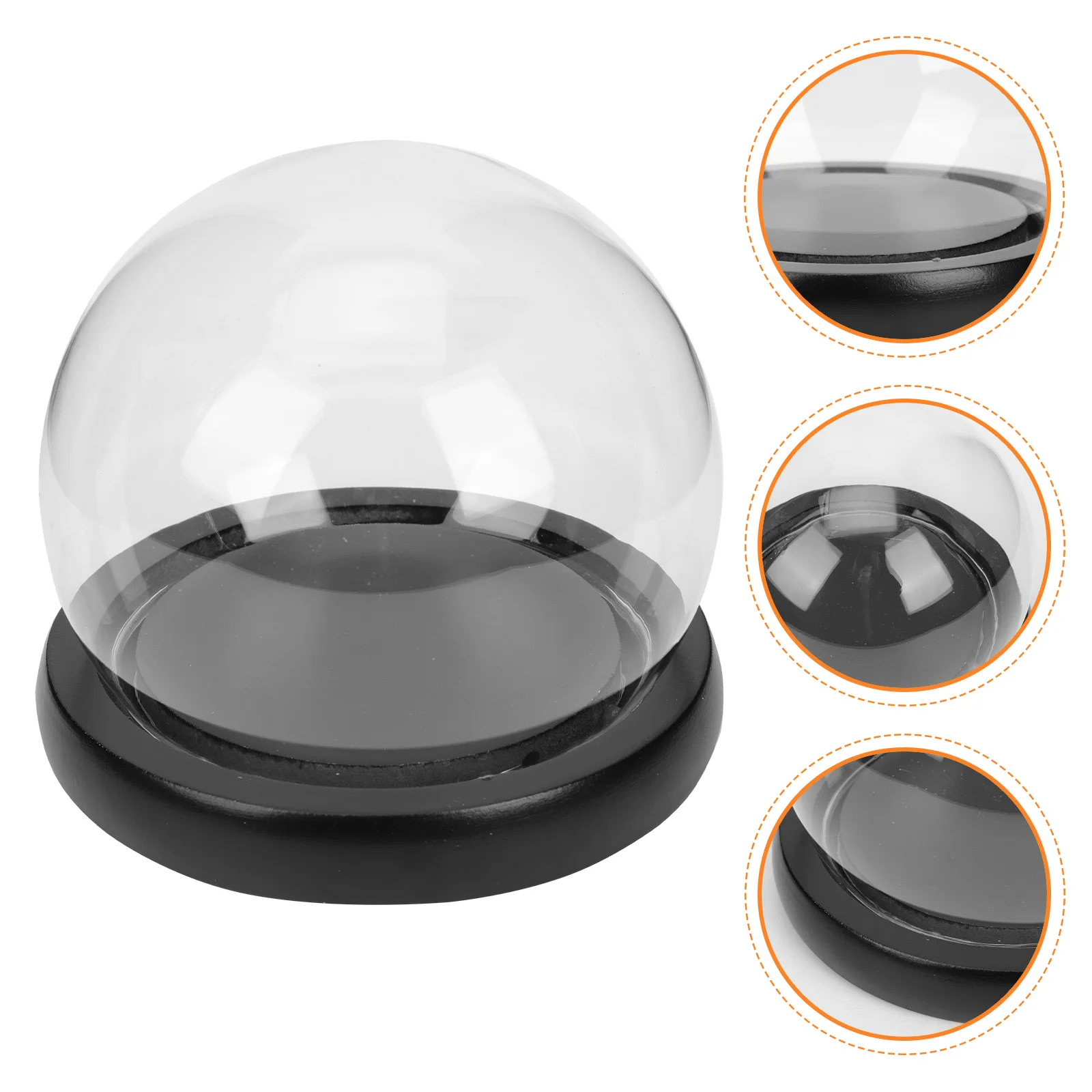 

Cake Base Glass Preserved Flower Cover Wedding Decor Clear Bell Jar LED Decor Glass Display Dome Cloche Rose Display Glass Cover