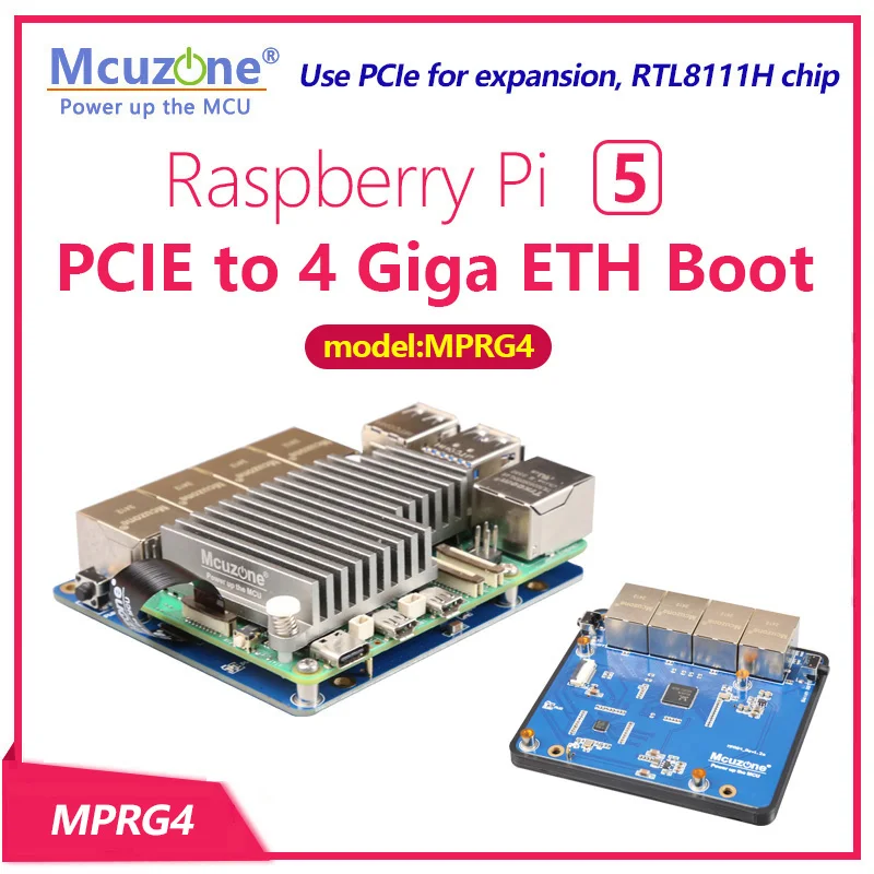 MPRG4 Raspberry Pi 5 PCIE до 4xgiga Ethernet Boot драйвер бесплатно с RPi OS и openwrt