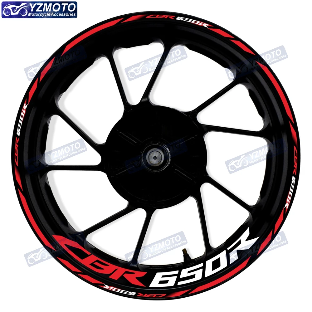

Для HONDA CBR650R CBR 650R мотоциклетные передние и задние 17-дюймовые зеркальные наклейки водонепроницаемые отражающие обода наклейки