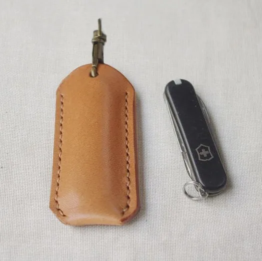 

Чехол для складного ножа из растительного дубления, защитный чехол ручной работы для швейцарского армейского ножа 58 мм