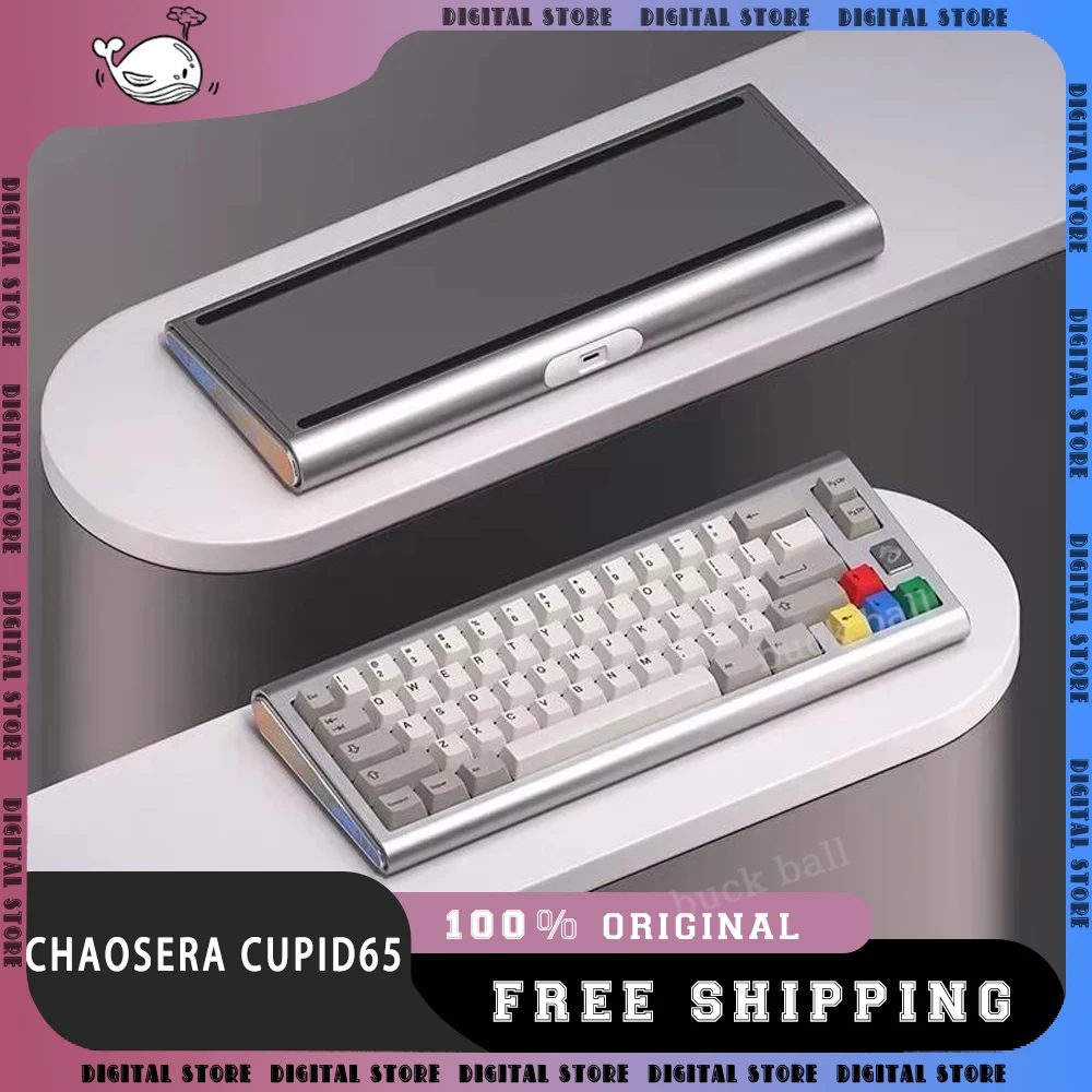 Dareu Chaosera Cupid65 Mechanical Keyboard Cnc Wired Aluminum Alloy Double Mode Gaming Rgb Gasket Gamer Custom