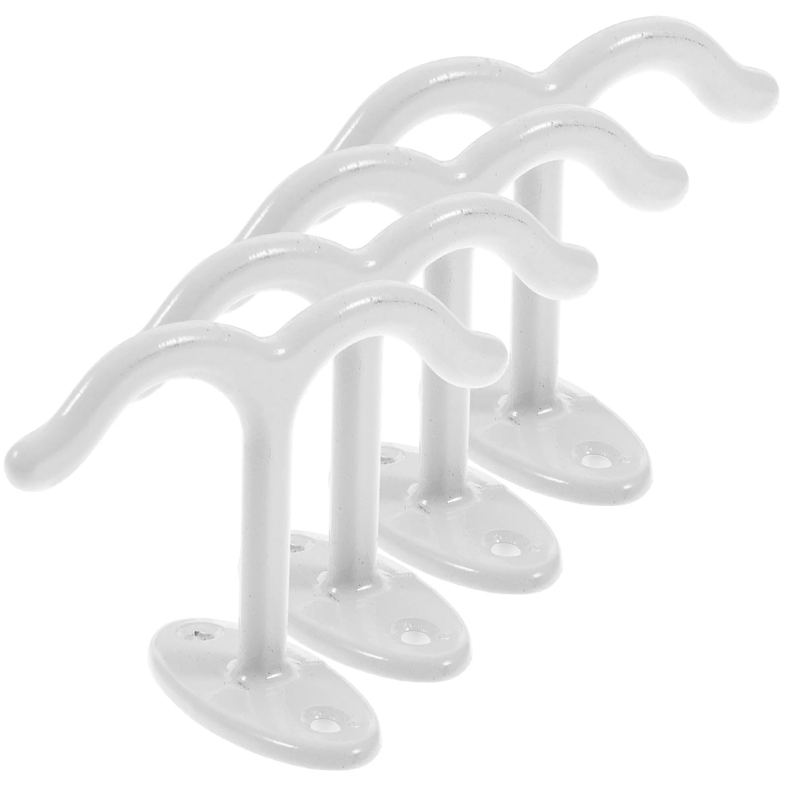 

4pcs Robe Under Closet Hooks Purse Hooks Shelves Double Hooks Under Cabinet Shelf Hooks Wardrobe Hooks Two Prong Ceiling Hook