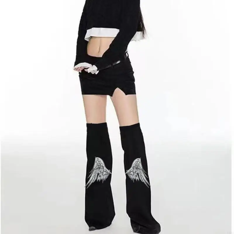 Y88a overnee black denims рукава для ног Гранж панк -ангел