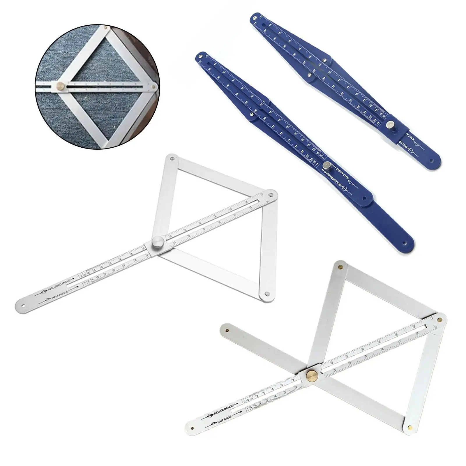 

Woodworking Gadget Depth Measurement DIY Multi-angle Corner Angle Finder Protractor Woodworking Model Tile Wood Ruler