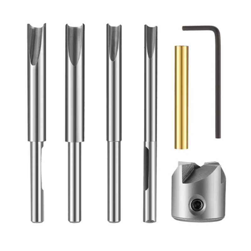 

7Pieces Pen Mill Set Pen Barrel Trimming System Mill Trimmer Set 7mm 8mm 3/8Inch 10mm Cutter Shafts for Woodworking