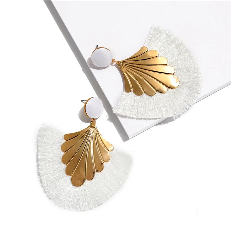 

New Europe and The United States Exaggerated Fashion Creative Paragraph Tassel Earrings Female Retro Small Jewelry Wholesale
