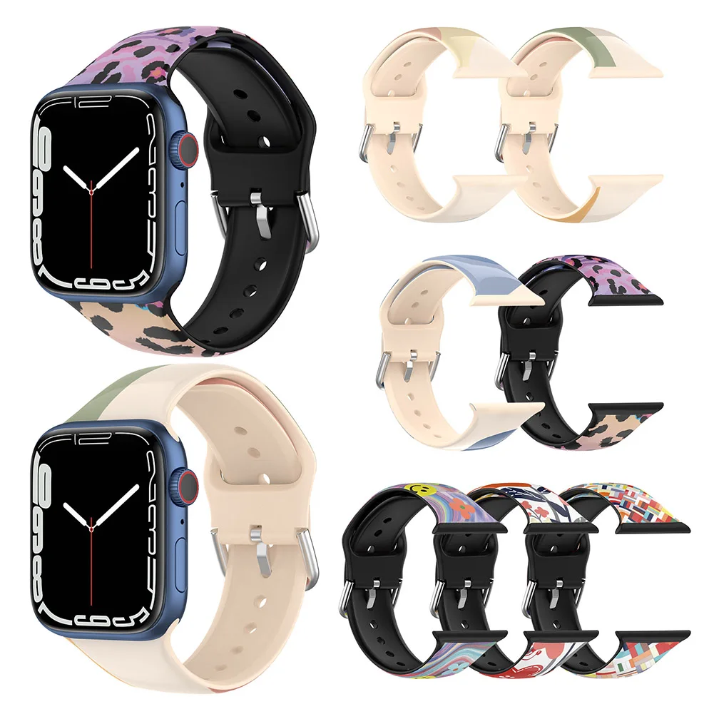 

Ремешок для смарт-часов, регулируемый браслет для Apple iWatch 1/2/3/4/5/6/7/SE, сменный Браслет для наручных часов, аксессуары