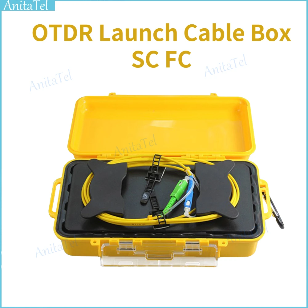 

High Quality Fiber Optic OTDR Launch Cable Box SC FC APC UPC SM single-mode 1310/1550nm 500M 1000M 2000M FTTH Tool New