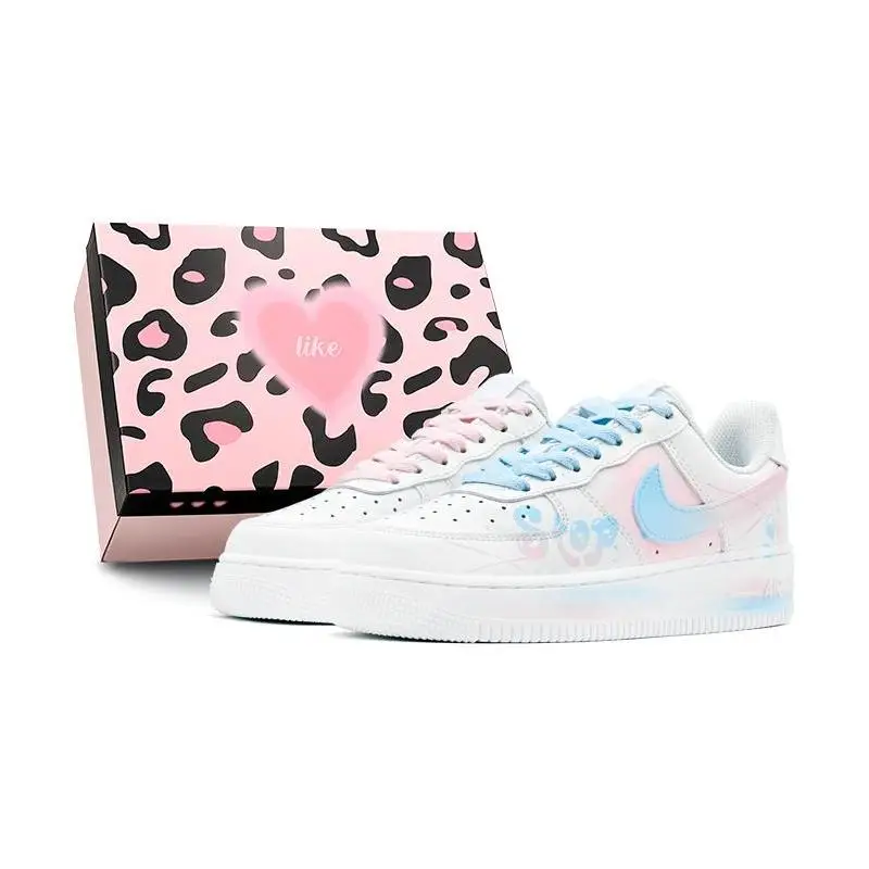 【Настроить】Nike Air Force 1 Обувь для скейтбординга Женские кроссовки DH2920-111